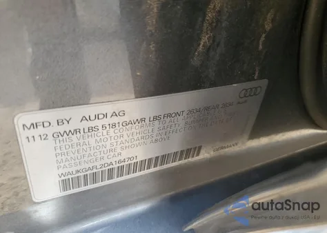 2013 Audi S4 Prestige z USA, uszkodzony, nr VIN WAUKGAFL2DA164701